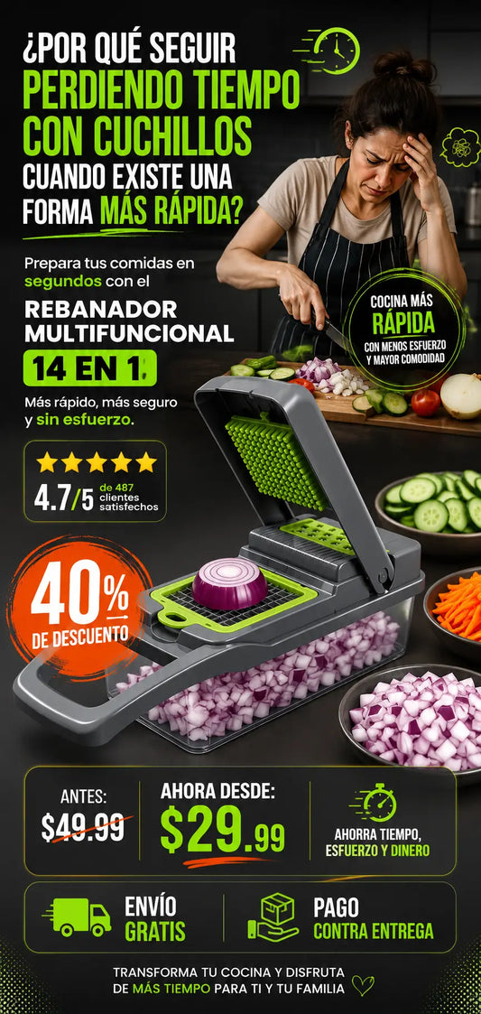 Rebanador Multifuncional 14 En 1