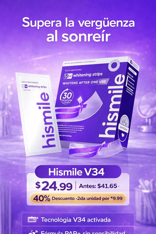 Tiras blanqueadoras de dientes moradas