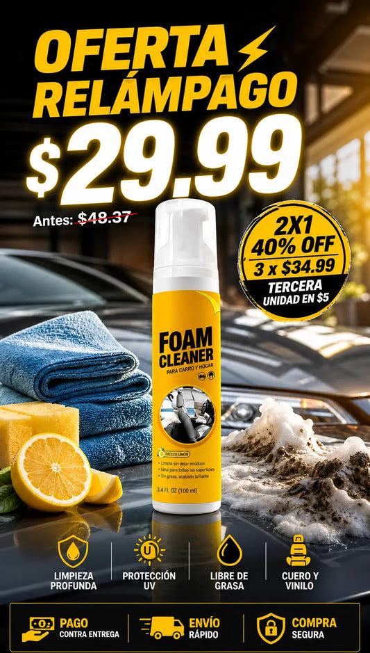 2x1 Foam Cleaner Espuma Limpiadora