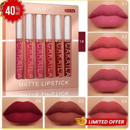 Set X6 Labiales Cakaila - Práctico Matte Diario
