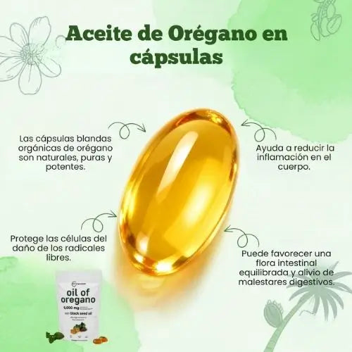 Aceite de orégano en capsulas - Balance Diario de Orégano